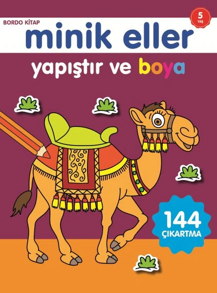 Minik Eller Yapıştır Ve Boya - Bordo ürün görseli 1