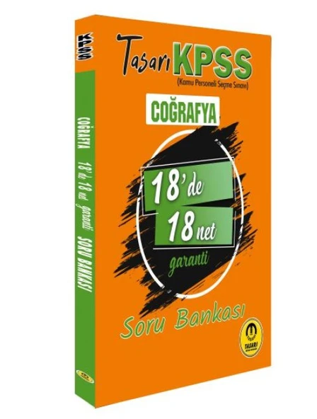 Tasarı KPSS Coğrafya 18'de 18 Net Soru Bankası ürün görseli 1