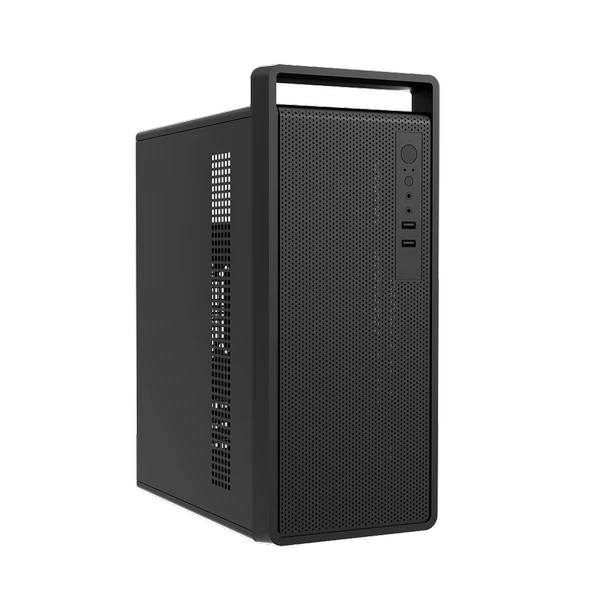 FRISBY FC-2740B, 1x80mm Fan, Siyah, 300W, USB 2.0, mATX, Mini Tower, Kulplu Kurumsal KASA ürün görseli 1