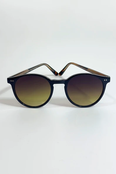 Unisex Polarize Yuvarlak Güneş Gözlüğü Kahverengi UV400 Korumalı ürün görseli 1