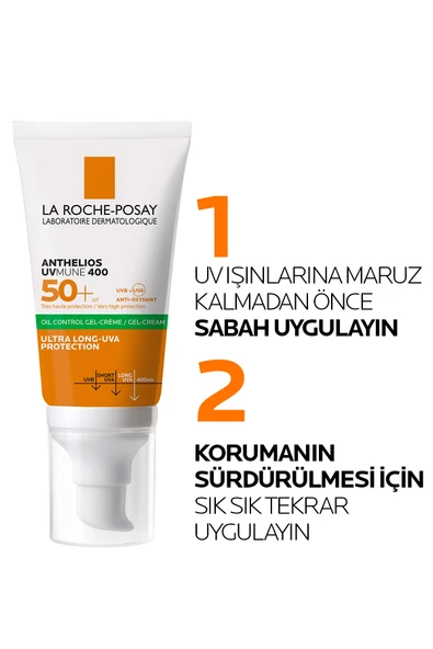 La Roche Posay Anthelios Uvmune 400 Oil Control Gel Spf 50+ Renkli Güneş Kremi 50 ml ürün görseli 1