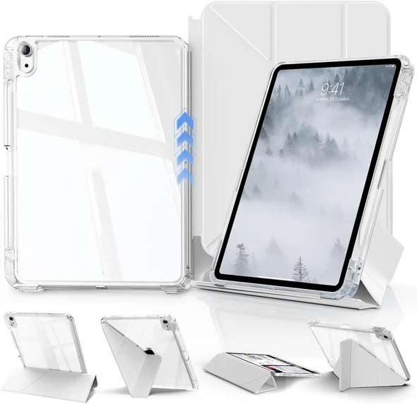 iPad 11. Nesil (A16) 2025 v 10.Nesil 2022 ile Uyumlu Kapağı Ayrılabilir Mıknatıslı Arkası Sert Kılıf ürün görseli 1