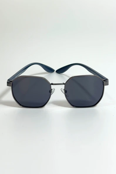 Unisex Polarize Köşeli Güneş Gözlüğü Gümüş UV400 Korumalı ürün görseli 1