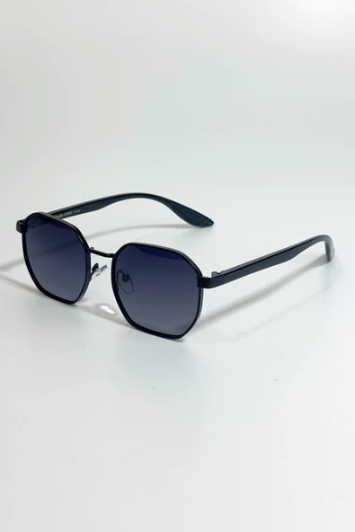 Unisex Polarize Köşeli Güneş Gözlüğü Siyah UV400 Koruma ürün görseli 1