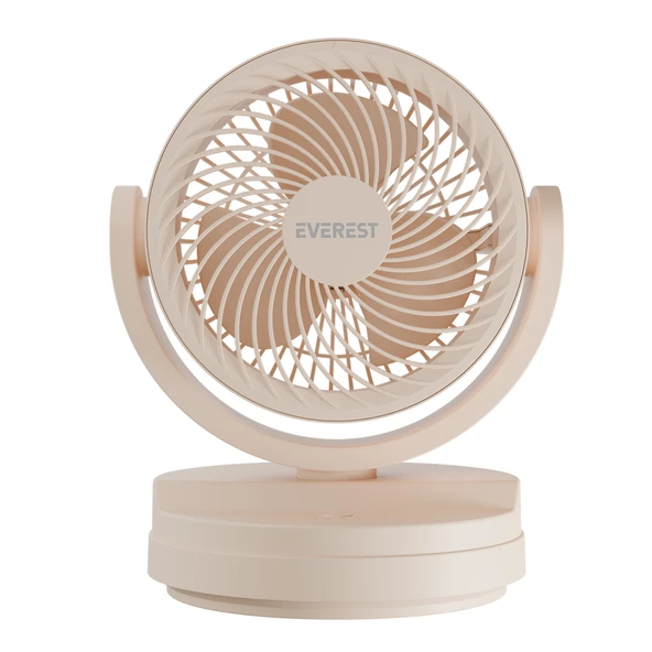 EVEREST EFN-509, KREM, 3 Kademeli Hız, 17,5cm 3 Kanat Pervane ve Çerçeve, Masaüstü, USB Vantilatör ürün görseli 1