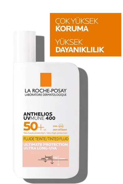 La Roche Posay Anthelios UVMUNE 400 İnvisible Fluid Renkli Güneş Koruyucu SPF50+ 50ml ürün görseli 1
