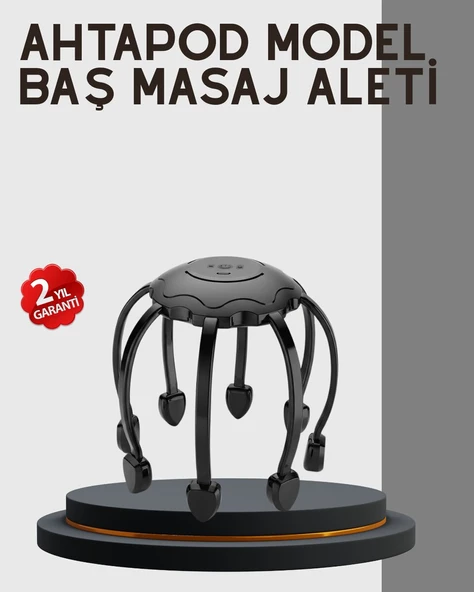 Çok Noktalı Elektrikli Kafa Masaj Cihazı 3 Modlu Rahatlatıcı Masaj ürün görseli 1