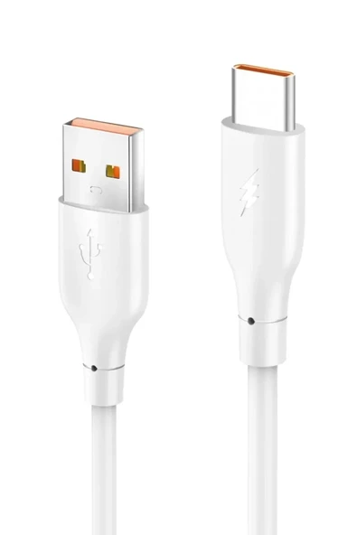 DC65 USB to Type-C 1M 3.0A Hızlı Şarj Kablo - Beyaz ürün görseli 1