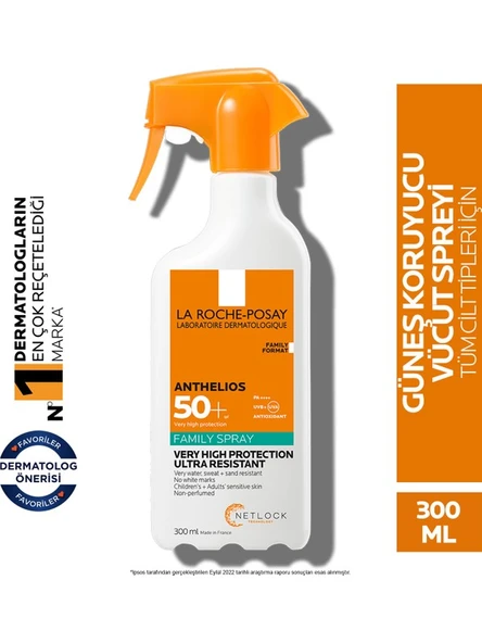 La Roche Posay Anthelios Family Vücut Güneş Spreyi SPF 50+ Tüm Cilt Tipleri İçin Hassas Koruma ürün görseli 1