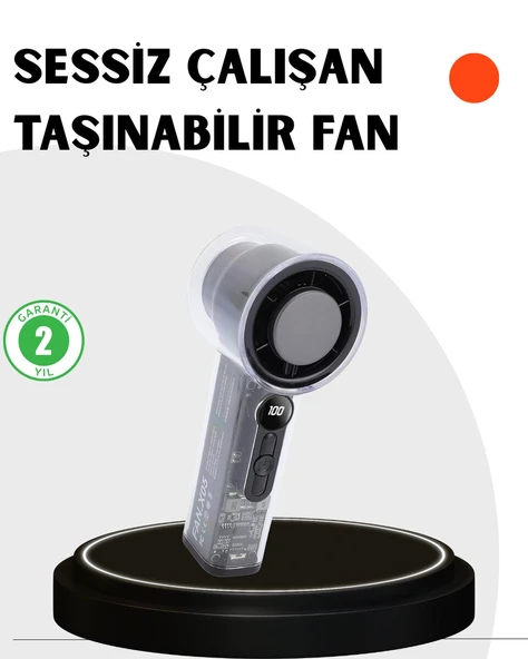 Kompakt Dijital Ekranlı Fan | 100 Seviye Hız + Sessiz Çalışma ürün görseli 1
