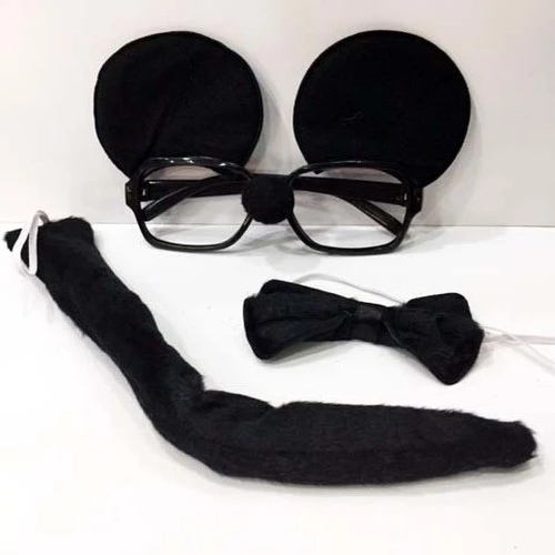 Mickey Mouse Gözlüğü Papyonu Kuyruğu Seti ürün görseli 1