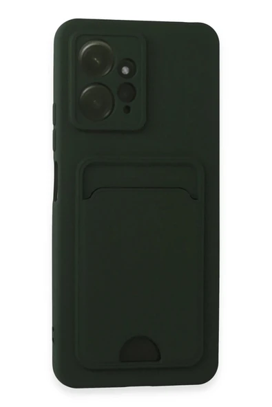Redmi Note 12 4G Kılıf Kelvin Kartvizitli Silikon - Koyu Yeşil ürün görseli 1