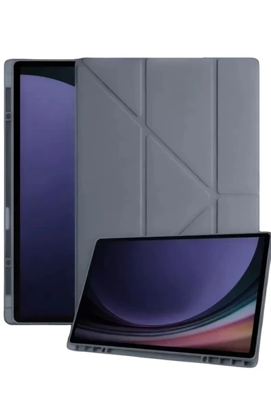 Samsung Galaxy Tab A11 Kalemlikli Mars Tablet Kılıfı - Koyu Gri ürün görseli 1