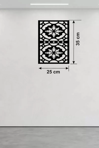 Kar Tanesi ve Barok Desenli Ahşap Duvar Tablosu - 25x35 cm Lazer Kesim Pano ürün görseli 1