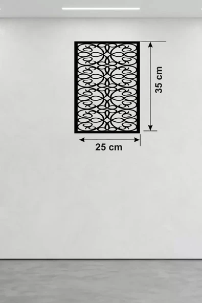 Sarmaşık ve Yaprak Motifli Ahşap Duvar Tablosu - 25x35 cm Lazer Kesim Dekoratif Pano ürün görseli 1