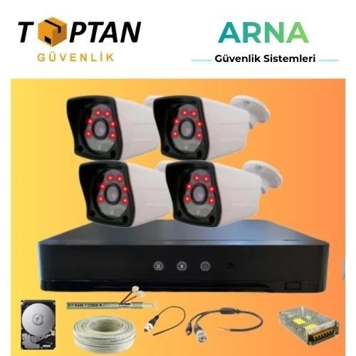 4 Irled Kameralı 250GB HDD Dahil Güvenlik Seti ürün görseli 1
