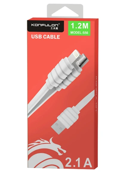 S56 2in1 (Lightning-Micro USB) Kablo 1.2M 2.1A ürün görseli 1