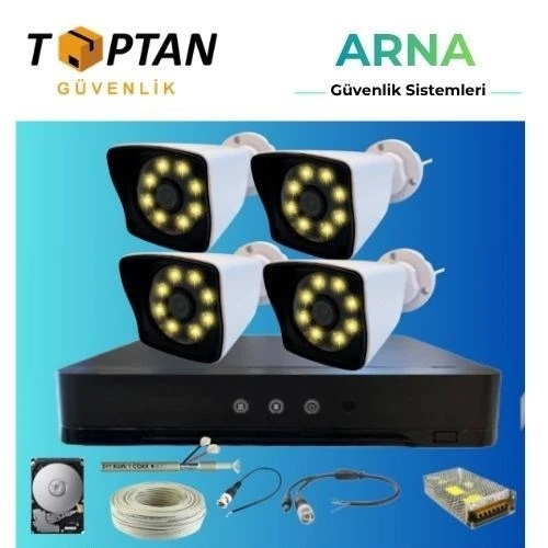 4 Warm LED Kameralı 1 Tb HDD Dahil Güvenlik Seti ürün görseli 1