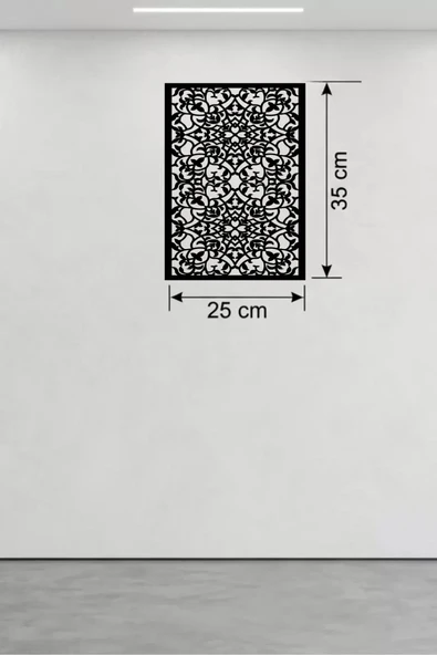 Floral Mandala Tasarım Ahşap Duvar Tablosu - 25x35 cm Lazer Kesim Dekoratif Pano ürün görseli 1