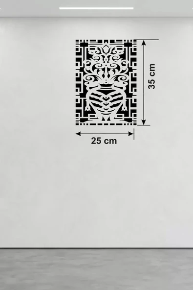 Otantik Lale Motifli Ahşap Duvar Tablosu - 25x35 cm Lazer Kesim Dekoratif Pano ürün görseli 1