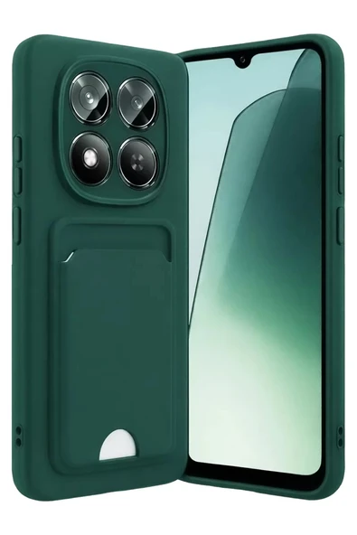 Redmi Note 15 Pro 4G Kelvin Kartvizitli Silikon - Koyu Yeşil ürün görseli 1