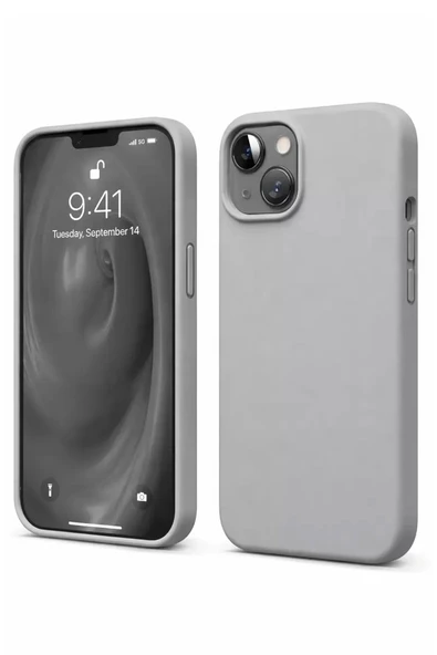 iPhone 14 Kılıf First Silikon - Gri ürün görseli 1
