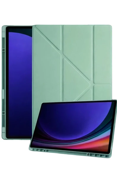 Samsung Galaxy Tab A11 Plus Kalemlikli Mars Tablet Kılıfı - Açık Yeşil ürün görseli 1