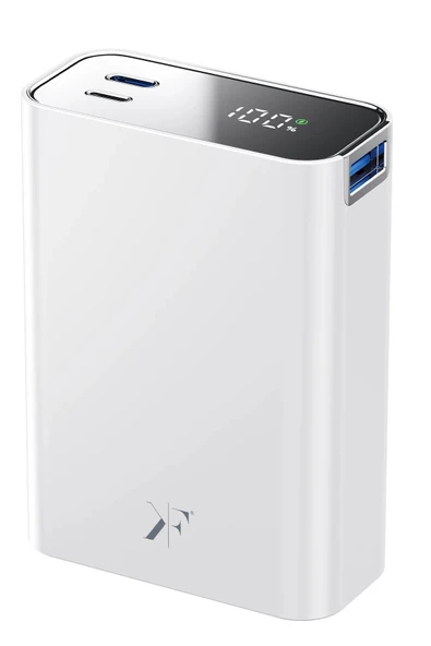 PW501 20.000 mAh Dijital Göstergeli 2 Adet 45W Type-C ve 22.5W USB Çıkışlı Şarj PD Hızlı Şarj Powerbank - Beyaz ürün görseli 1