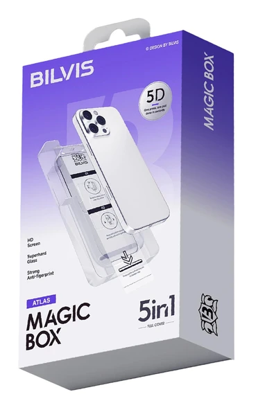 iPhone 17 Pro Max Bilvis 5in1 3D Magic Cam Ekran Koruyucu - Siyah ürün görseli 1