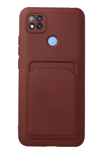 Redmi 9C Kılıf Kelvin Kartvizitli Silikon - Bordo ürün görseli 1