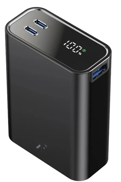 PW501 20.000 mAh Dijital Göstergeli 2 Adet 45W Type-C ve 22.5W USB Çıkışlı Şarj PD Hızlı Şarj Powerbank - Siyah ürün görseli 1