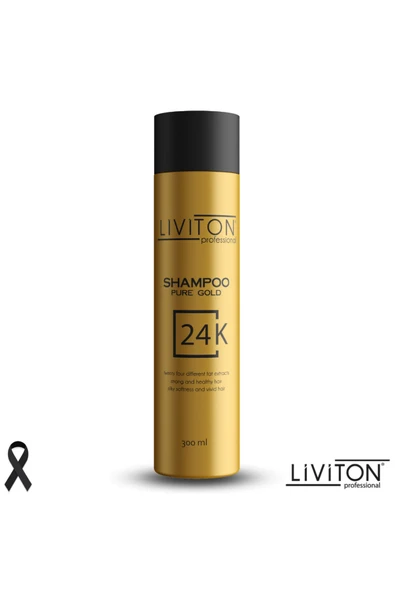 Liviton 24k Pure Gold Serisi Altın Saç Şampuanı 300ml ürün görseli 1