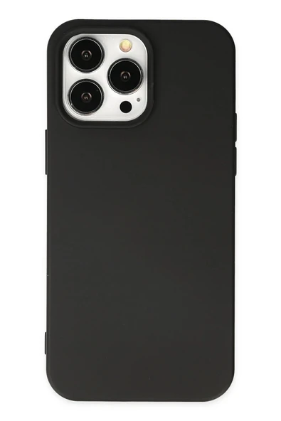 iPhone 15 Pro Kılıf Nano içi Kadife Silikon - Siyah ürün görseli 1