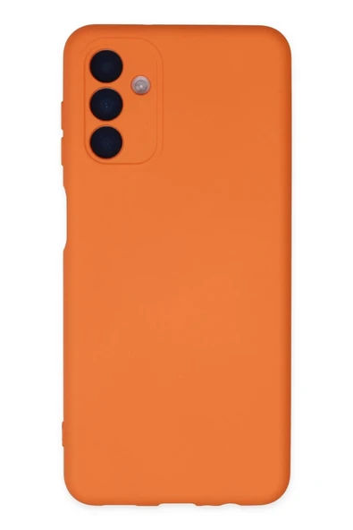 Samsung Galaxy A04S Kılıf Nano içi Kadife Silikon - Turuncu ürün görseli 1