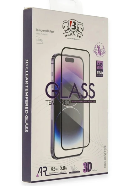 iPhone 17 Air Bilvis 3D Cam Ekran Koruyucu - Siyah ürün görseli 1