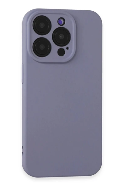 iPhone 15 Pro Kılıf Nano içi Kadife Silikon - Lila ürün görseli 1