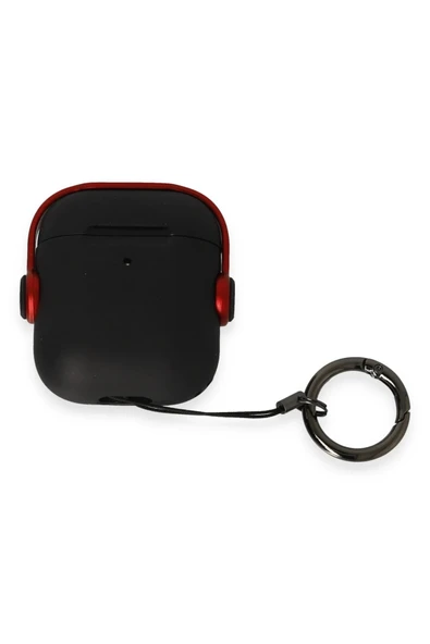 Airpods 2 (2.nesil) Cool Kılıf - Siyah-Kırmızı ürün görseli 1