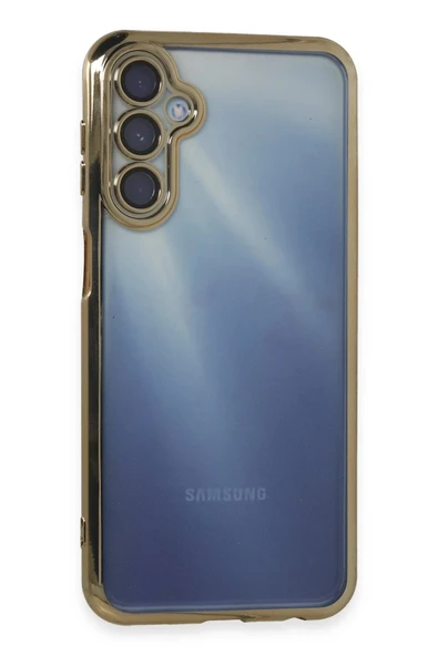Samsung Galaxy A35 5G Kılıf  Lensli Silikon - Gold ürün görseli 1