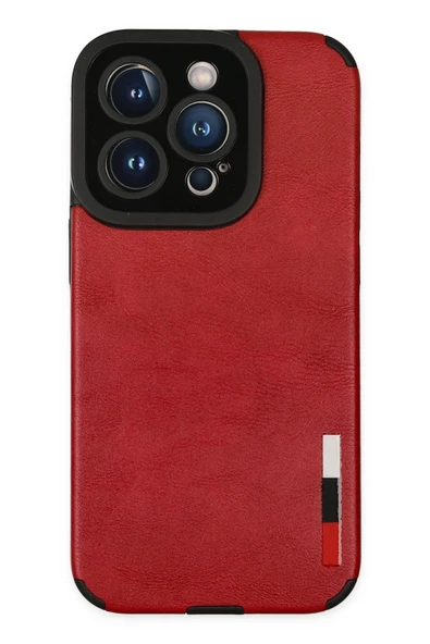 iPhone 14 Pro Max Kılıf Loop Deri Silikon - Kırmızı ürün görseli 1