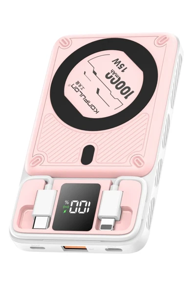 M25W 10.000 mAh 20W PD Magsafe Powerbank - Pembe ürün görseli 1