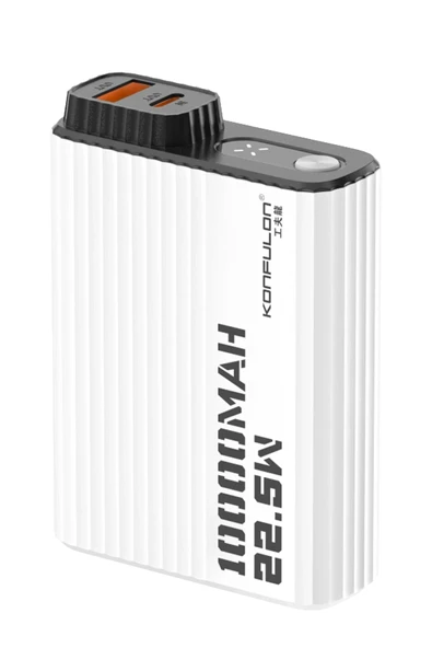 A40Q 10.000 mAh PD 20W Mini Powerbank - Siyah-Beyaz ürün görseli 1