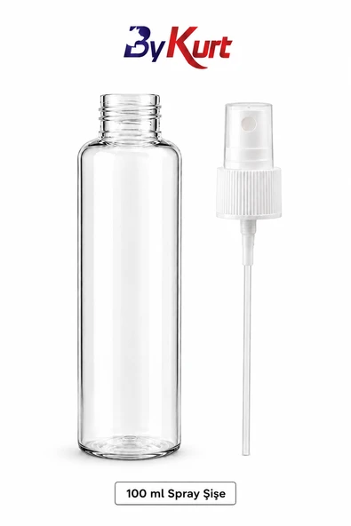 Sprey Şişesi Şeffaf Kozmetik Parfüm Kolonya İçin Spreyli Boş Dolum Şişesi 100 ML ürün görseli 1