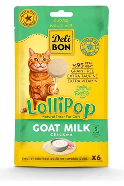 Delibon Kedi Ödül Maması Lolipop Keçi Sütlü 6'Lı ürün görseli 1