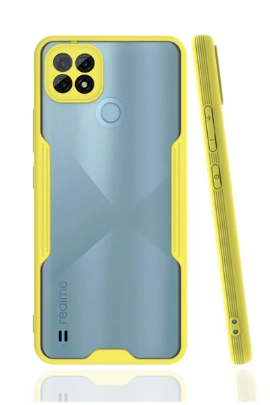 Realme C21 Kılıf Platin Silikon - Sarı ürün görseli 1