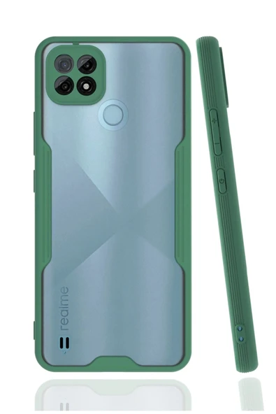 Realme C21 Kılıf Platin Silikon - Yeşil ürün görseli 1