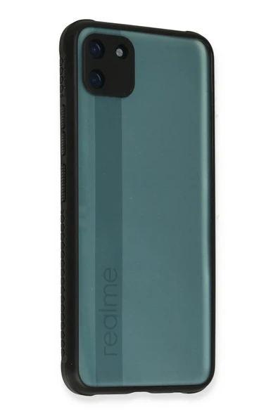 Realme C11 Kılıf Miami Şeffaf Silikon - Siyah ürün görseli 1
