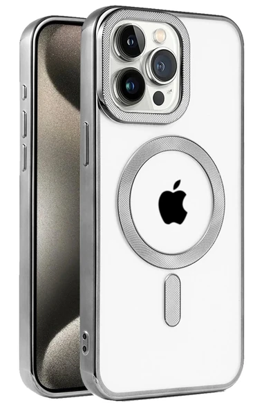 iPhone 15 Pro Max Kılıf Kronos Magsafe Kapak - Titanyum Gri ürün görseli 1