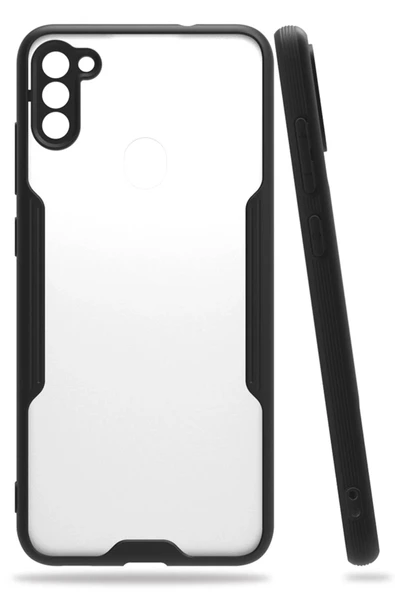 Samsung Galaxy A11 Kılıf Platin Silikon - Siyah ürün görseli 1