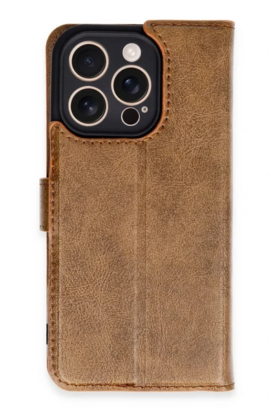iPhone 16 Pro Kılıf Trend S Plus Kapaklı Kılıf - Taba ürün görseli 1