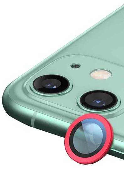 iPhone 12 Raze Metal Kamera Lens - Kırmızı ürün görseli 1